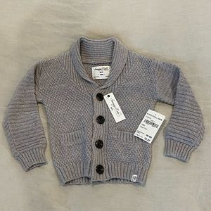 Adorable grey cardigan- baby boy